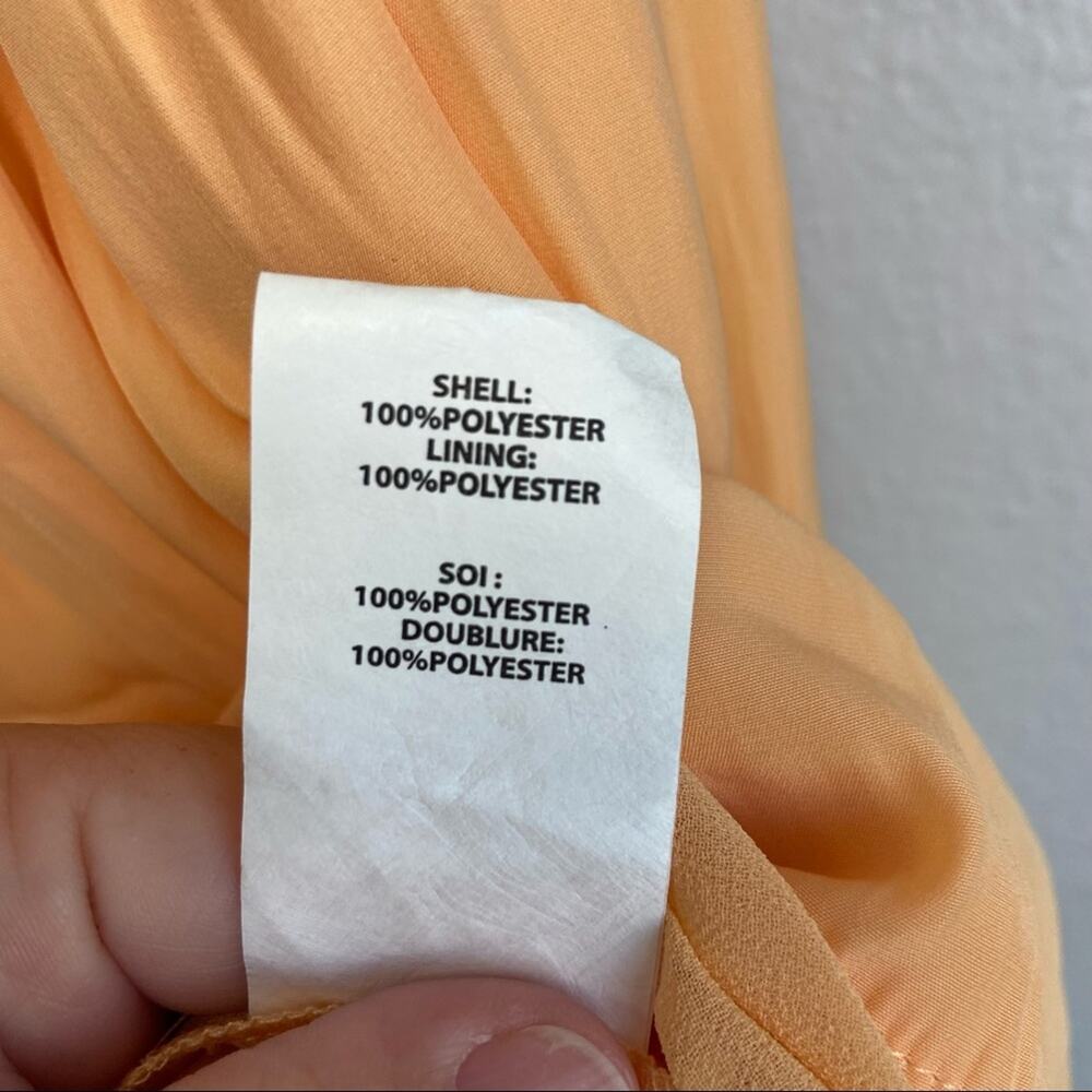 New Ramy Brook Dress One Shoulder Leila Dress Size Large in Sherbet - Picture 11 of 15